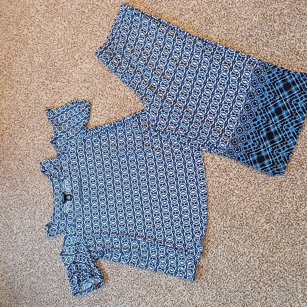 NWOT AnyWear by Catherine Blouse with matching pants outfit